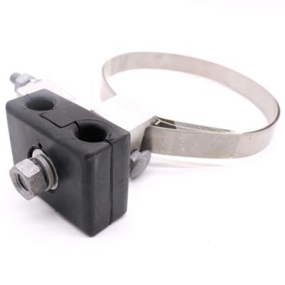 China High Quality Nylon+ Electric Pole Steel Conductor Down Clamp Lead Clamp For Pole And Lathe for sale