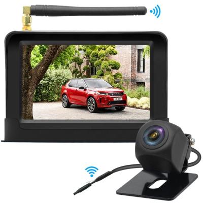 China HD Wireless Car Camera and 5 Inch LCD Monitor Reverse Backup Camera Kit 5 Inch Color Control for sale