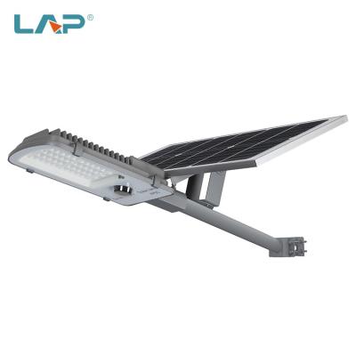 China LAP High Quality Remote Control 20w 30w 40w 50w CCTV Camera IP65 Aluminum Solar and Garden Led Solar Street Light for sale