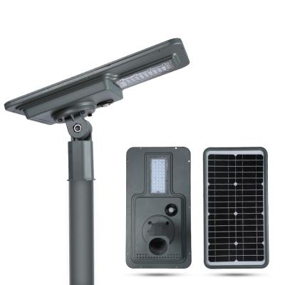 China high work efficiency > 21% LAP Outdoor Waterproof Garden Ip 65 20w 30w 40w all in one solar street light for sale