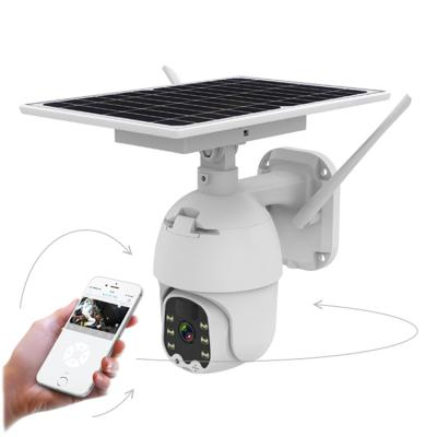 China Human Motion Tracking Outdoor Solar LAP Panel Street Garden Video CCTV Camera De Surveillance Solaire Solar for sale