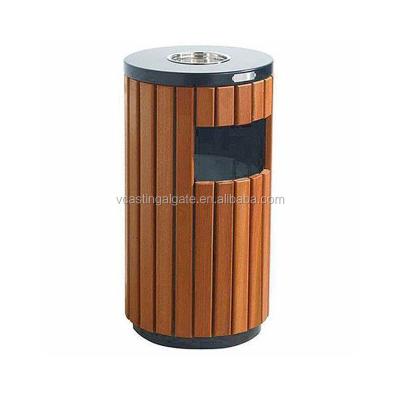 China Sustainable Aluminum Wooden Trash Bin,China Manufacture Aluminum Trash Bin for sale