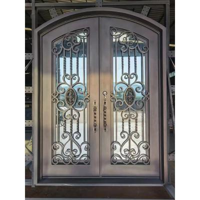 China Chinese Style Windproof Outdoor Entry Morden Luxury Design Manufacturer Steel Main Entrances for sale