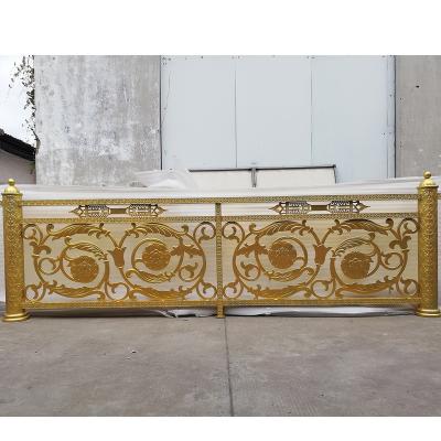 China Modern Wrought Iron Grille Simple Design Used Wrought Iron Railing For Balcony&Stair for sale