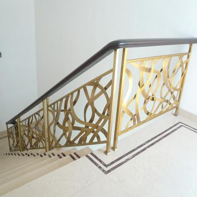 China Indoor Outdoor Luxury Wrought Iron Decoration Wrought Iron Stair Railing Handrail for sale