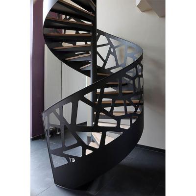 China Stainless Steel Indoor Prefab Glass Spiral Stairs for sale