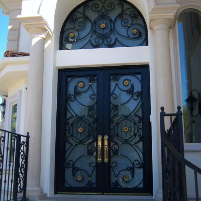 China Modern High Quality Cheap Powder Coating Hardware Front Doors Indian Style For Exterior Garden Home And School for sale