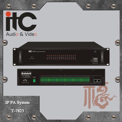 China FIRE ITC T-7823 Public Security System 30 Channel Expandable IP Based PA System Voice Alarm for sale