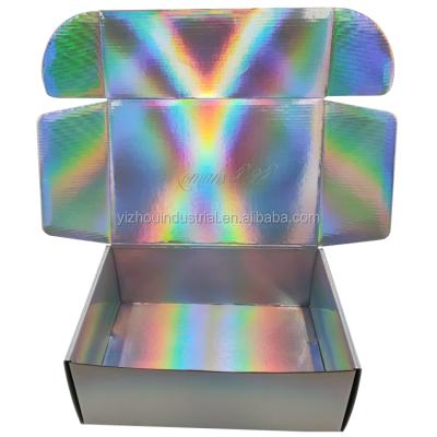 China Custom Recyclable Cardboard Shipping Box Mailers Printing Lip Gloss Holographic Packaging Shipping Boxes With Logo for sale