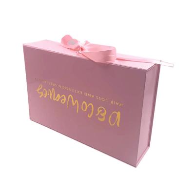 China Custom Cardboard Rose Folding Magnetic Gift Box Luxury Recyclable With Magnet Collapsible Apparel Packaging Boxes For Gift Sets for sale