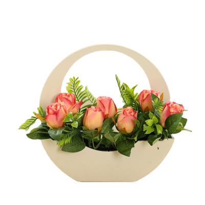 China Wholesale Plastic Silk Artificial Flower Pot Flower Head Spikes For Decoration Wedding for sale