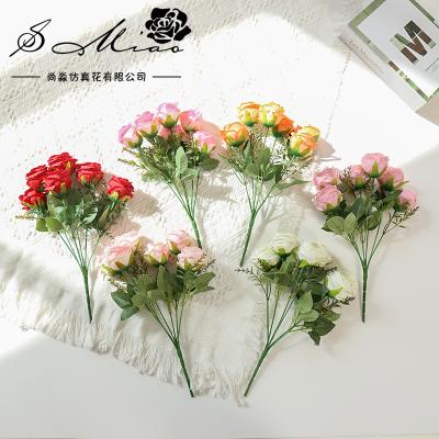 China Transitional Potted Flower Arrangement Green Plant in Rose Flower Wedding Home Decoration for sale