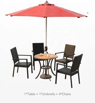 China MyPak Contemporary Top Selling Stylish Commercial Outdoor Pool Chair Sets Patio Furniture With Canopy Umbrella for sale