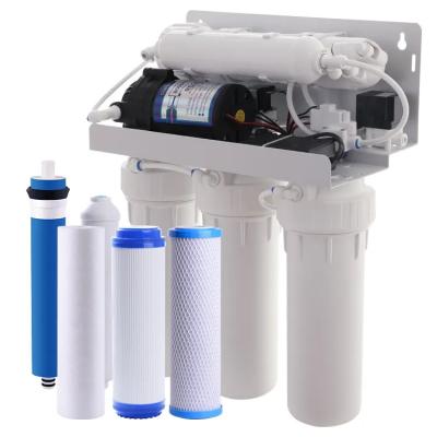 China Hotel Wholesale Factory Direct Supplying 5 Stages Ro Reverse Osmosis Water Filtration System Water Filtration Purifier for sale