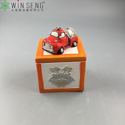 China Best Selling Unique Gifts Resin Car Shape Trinket Box For Home Furniture for sale