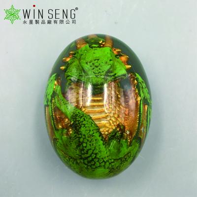 China Promotional Creative Glowing Green Lava Dragon Egg For Souvenir Boy WS-08128 for sale