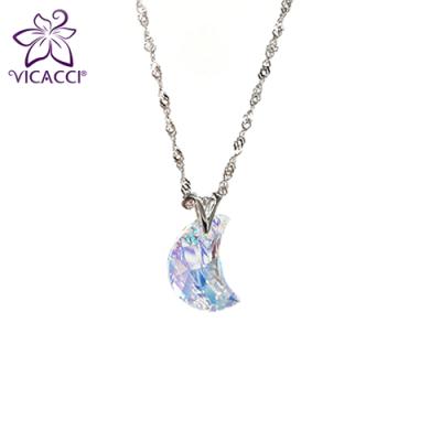 China Moon Light Design Fashion Jewelry CLASSIC Custom Necklace With Brilliant Cut Austrain Crystals for sale