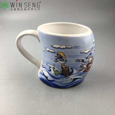 China Cartoon Hamburg Shape Large Ceramic Coffee Cup Tea Water Cup Porcelain Tableware Factory Directly for sale