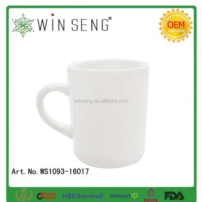 China Viable White Porcelain Shape Common Mug for sale