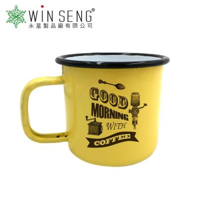 China Viable Customize Logo Design Enamel Mug Tea Cups for sale