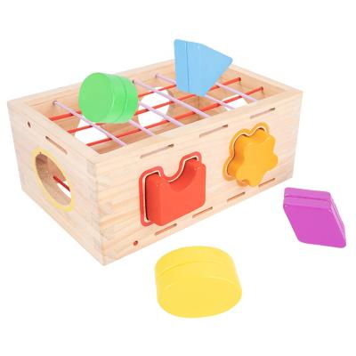 China As Montessori Shown Colorful Shape Blocks Sorting Game Baby Motor Skill Tactile Learning Educational Toys For Kids Birth Gift for sale