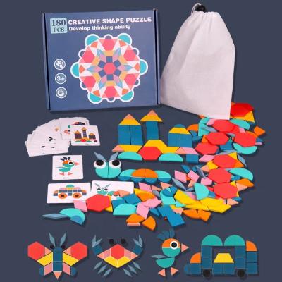 China Color Matching Toy Kindergarten Educational Toy Geometric Multi-shape Jigsaw Puzzle For Children for sale