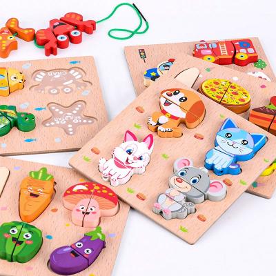 China Like The Picture Cake Animal Wooden Food DIY Pretend Play Fruit Cutting Toys For Kids Educational Kitchen Toys for sale