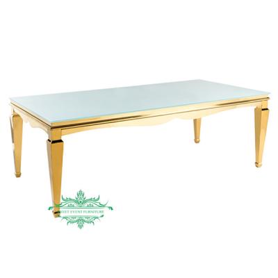 China Modern Luxury Stainless Steel Hotel Dining Table for sale