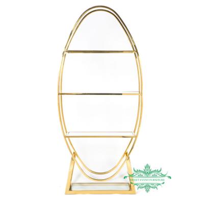 China Modern Oval Shaped Steel Back Bar, Shelves, Display for sale