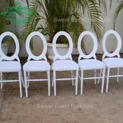 China White Hotel Dining Chair Banquet Indoor Lobby Chairs With Comfortable Seat for sale