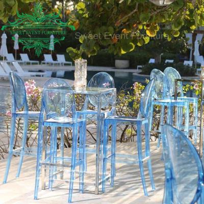 China Wholesale transparent high bar chair China chiavari acrylic bar chair for price for sale