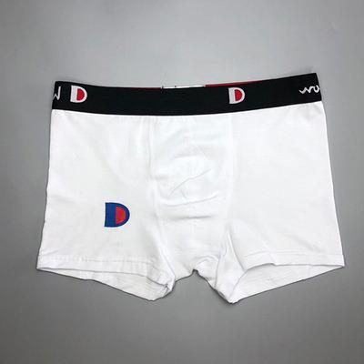 China Wholesale Antibacterial Cotton Letter Printing Elastic Waistband Men's Underwear Knitted Sports Mens Underwear Boxers for sale