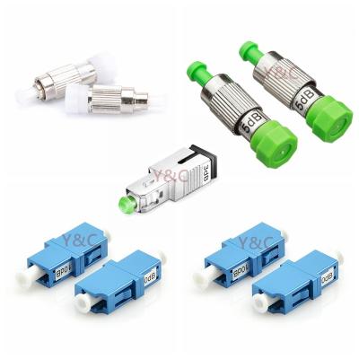 China FTTH FC LC SC male fiber coupler fiber yin and female fixed attenuator and yang attenuator 5dBb10db15db for sale