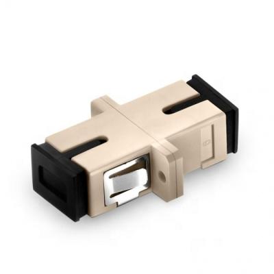 China FTTH FTTB FTTX Network SC/UPC to SC/UPC Simplex Plastic Fiber OM1/OM2 Multimode Optical Adapter/Coupler with Clamp for sale