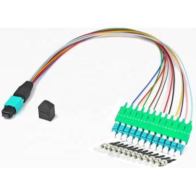 China MPO-SC Multimode OM1 12 Core Harness Module Box Dedicated Fiber Optic Outdoor Waterproof Fanout Transfer Jumper MPO/PC/M-LC/UPC-12RB-OM2-0.35M for sale