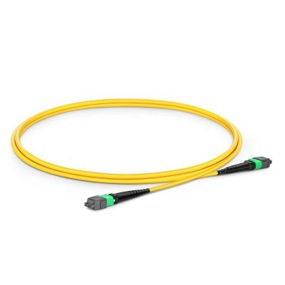 China MTP16 RPA OS2 Single Mode IL Standard Trunk Cable, 16 Fibers, Full Assembly (OFNP), Yellow, for 800G MPO/PC/M-FC/UPC-12RB-OM2-0.35M Network Connection for sale