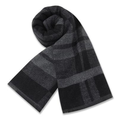 China Long 2024 New Cashmere And Wool Blended Woven Scarf Winter Warm Plaid Scarf Unique Design Men Cashmere Muffler for sale