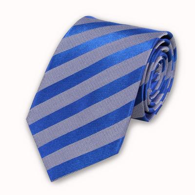 China Keeping Warm Winter New Arrival Mens Tie Luxury Elegant Navy Blue  Strip Dot design Silk Neckties Wholesale Printing Pattern 100% Silk Ties for sale