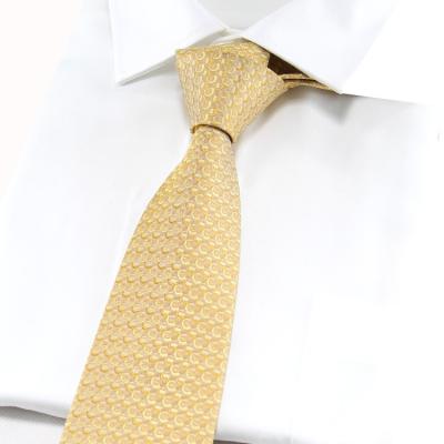 China Decoration Accessories 8cm Fashion Neckties Classic Men's Stripe Yellow Navy Blue Wedding Ties Jacquard Woven Silk Men Solid Tie Polka Dots Neck Ties for sale