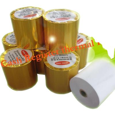 China Cardboard Core And Plastic Core 80mm* 60mm Heat Sensitive Paper Roll for sale