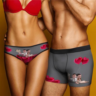 China Dropshipping custom printed face china breathable most comfortable men underwear polyester customized for sale