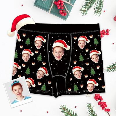 China Breathable Perfect Customize Gift Mens Cotton Custom Logo Printed Briefs for sale