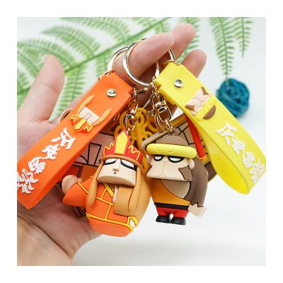 China 2022 Luminous Color Exquisite Creativity Key Car Cartoon Character Customizable Travel To Western Character Key Chain for sale