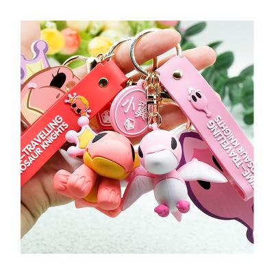 China Dragon Knight Korea Doll 3D Luminous Color Key Chain Pendant Cute Boys And Girls Key Chain Creative Gift for sale