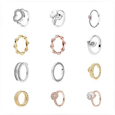 China Lady's Fashionable Accessories 925 Sterling Silver Ring Suitable For Pan DIY Couples Gift Factory Wholesale CLASSIC for sale