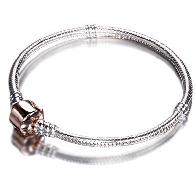 China Wholesale 925 Sterling Silver Ladies Trendy Bracelet Women's CLASSIC Fashion Factory Charm DIY Jewelry for sale