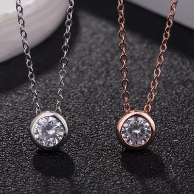 China Wholesale 925 Sterling Silver Trendy Women's Diamond Ball Necklace Charm CLASSIC Fashion Factory DIY Jewelry for sale