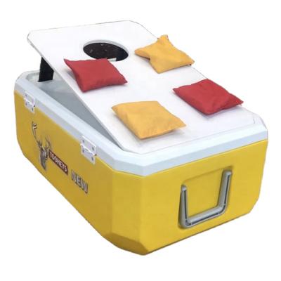 China Waterproof Plastic Board Game Cornhole Cooler Toss Box For Ice Bucket Function for sale