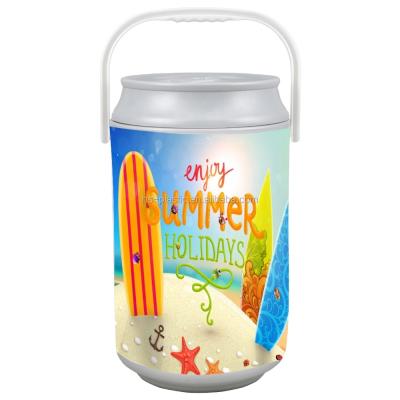 China Waterproof Plastic Outdoor Ice Cooler Barrel Can Shaped Cooler for sale