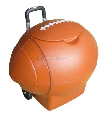 China Large 50L Plastic Football Insulated Cooler Box for sale